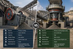 Jaw Crusher vs Gyratory Crusher
