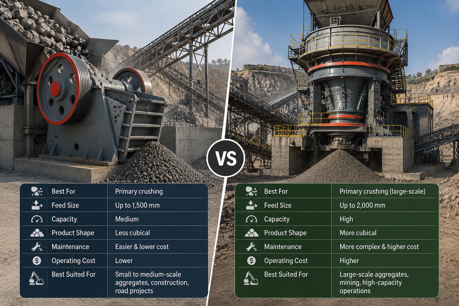 Jaw Crusher vs Gyratory Crusher